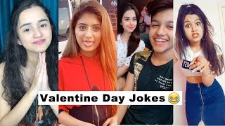 Valentines Day Jokes Funny Tiktok Videos | Single Life | Jannat, Riyaz, Sana, Somya, Faisu