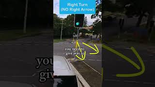 Turning Right at Traffic Lights (NO Arrow) #drivingtesttips #driving #drivingtest