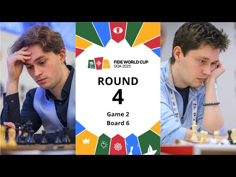 🇩🇪 Vincent Keymer – Andrey Esipenko | FIDE World Cup 2025 | Round 4 | Game 2 | Board 6
