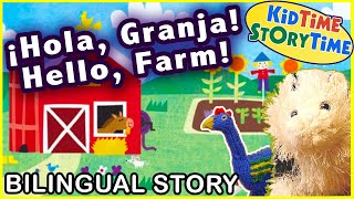 ¡Hola Granja!, Hello Farm! 👨🏻‍🌾 Bilingual Early Reader Animal Book 🐰Read Aloud