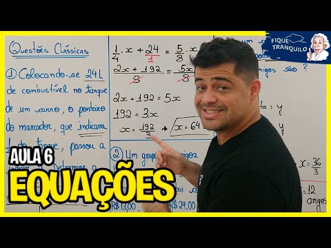 Equações (ENEM) - Aula 6: Problemas envolvendo equação do 1º grau e sistemas de equações