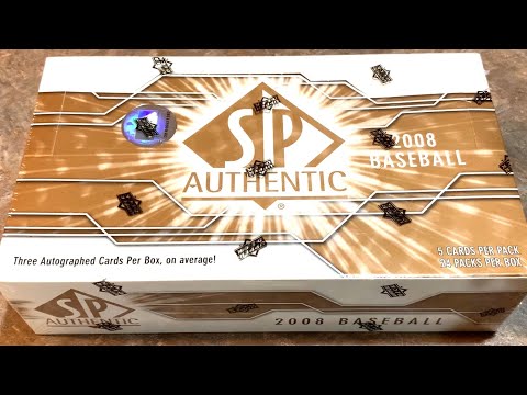 3 AUTOS!  2008 SP AUTHENTIC BASEBALL CARDS BOX OPENING!