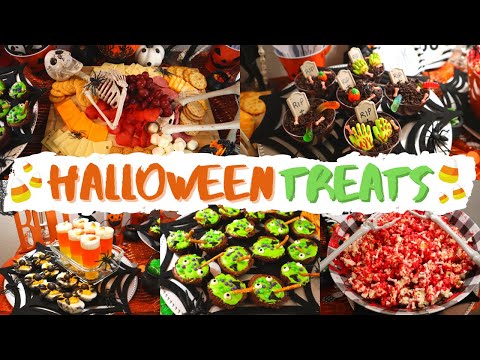 Halloween Treats 🎃 | Skeleton Charcuterie, Witch Cauldron Brownie, Graveyard Dirt Cups & More!
