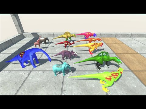 Race - Which Superheros Dinosaurs Will Win and Survive - Animal Revolt Battle Simulator