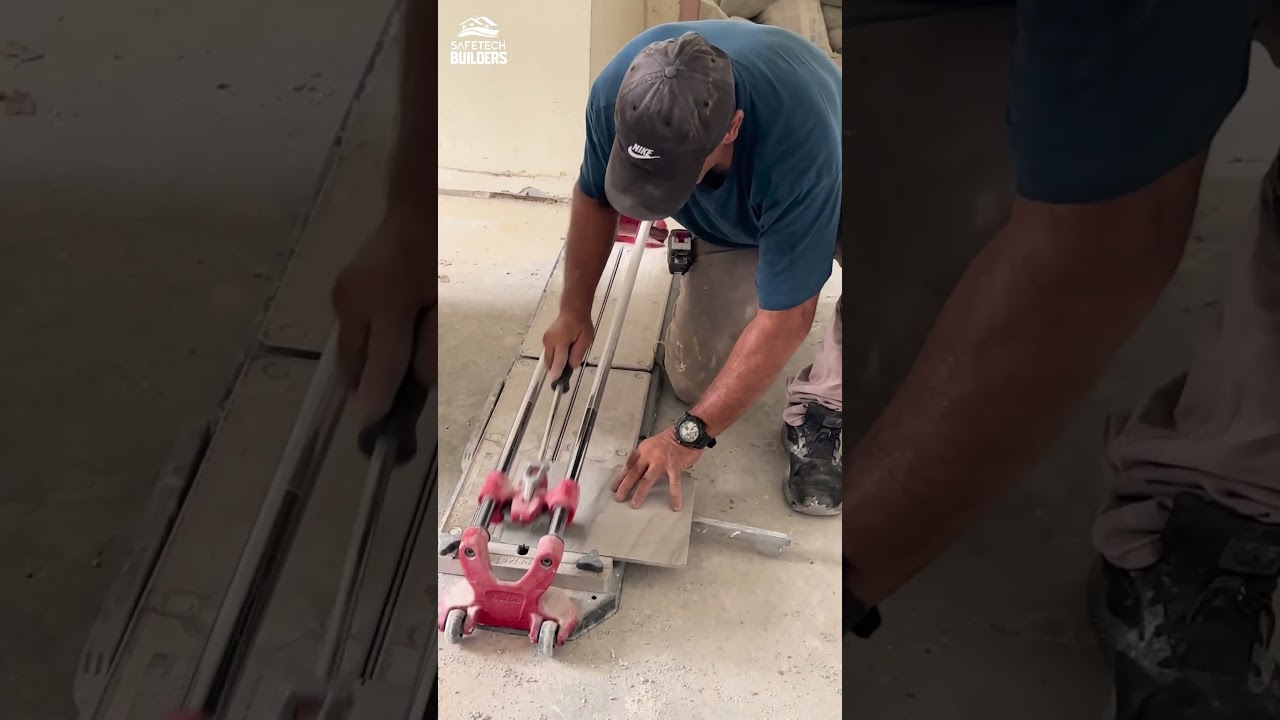 How to Use a Manual Tile Cutter | Clean Cuts Without a Wet Saw  #homerenovation