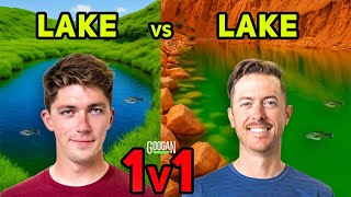 1V1 Googan LAKE VS. LAKE Fishing CHALLENGE (JON B vs LFG)