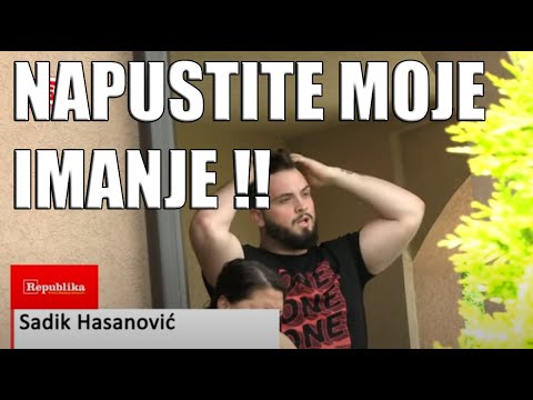 Sadik Hasanovic otjerao srpske novinare ispred kuce !! NAPUSTITE ODMA  MOJU AVLIJU   !!