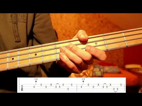 Primus - Lee Van Cleef (Bass Tutorial with TABS) on homemade bass