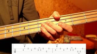 Primus - Lee Van Cleef (Bass Tutorial with TABS) on homemade bass