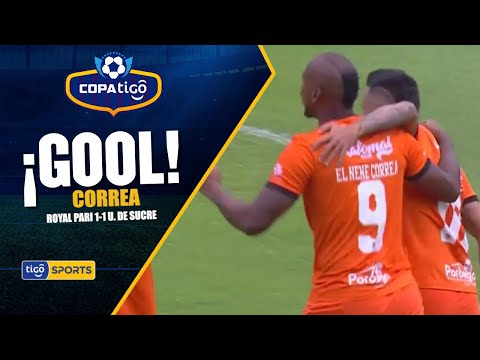 ¡Gol de Royal Pari! José Erik Correa define con pierna izquierda para marcar el gol del empate.