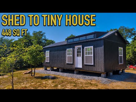 Shed To Tiny House In The Woods - Could You Live In This?
