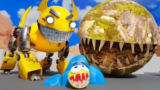 Pacman and Robot Dog Pacman and Monster Boulder