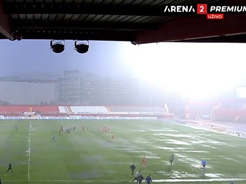 PO OVOM POTOPU NIJE MOGLO DA SE IGRA: Prekinut meč Kupa Srbije Vojvodina - Čukarički / 17.05.2023.