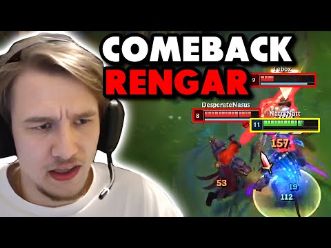 Playing from INSANELY BEHIND (Rengar game included)