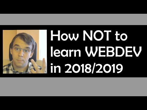 How not to start learning web development in 2018/2019