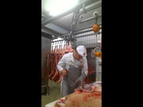Schwein zerlegen Germany 2013 Bretten