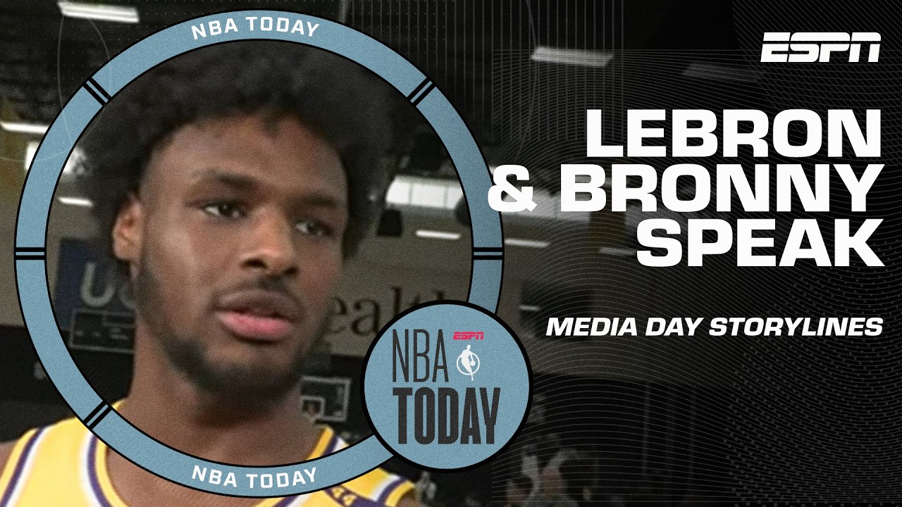 LeBron & Bronny James EXCLUSIVES 👀 Lakers, Warriors, Bucks & more Media Day storylines | NBA Today