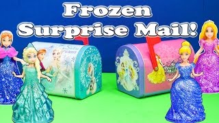 FROZEN Disney Frozen + Disney Princesses Huge Surprise Mail Funny Surprise Toys Egg Video