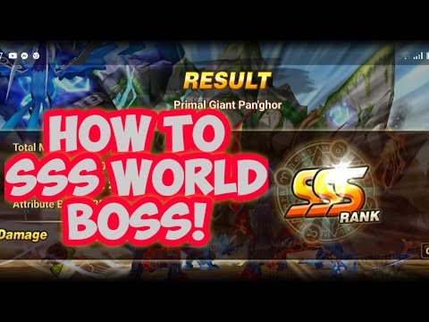summoners war: how to SSS WORLD BOSS?? / SSS team! (auto)