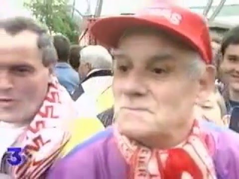 Saison 1995/1996 - Départ des supporters pour Angers