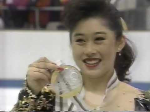 1992 Winter Olympics Albertville, France CBS Feb 21, 1992 - Medal Ceremony for Ladies Figure Skating