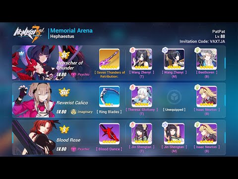 Exalted MA | Hephaestus 31946 - HoT RC BD | 3* Klein | Honkai Impact 3rd