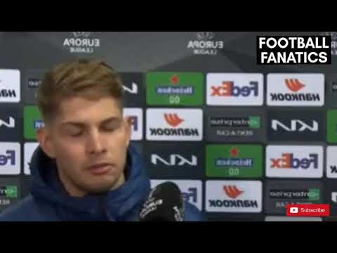 Slavia Prague vs Arsenal 0-4 | Emile Smith Rowe post match Interview
