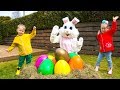 Easter Eggs Hunt & Find Surprise Eggs with Gaby and Alex