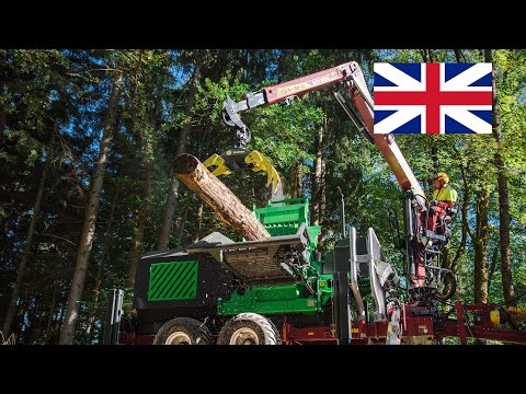 Tajfun DOT 50ZK Hydraulic crane & Tajfun GAP 140 Forestry trailer & Heizohack Crane-fed chipper