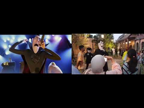 Hotel Transylvania Zing Song comparison, Movie vs. Motiongate Dubai.