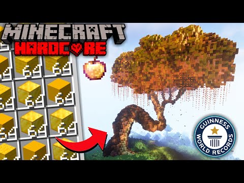 I COLLECT 1,00,000 Gold Building this GOLDEN OP TREE in Minecraft Hardcore (Hindi)
