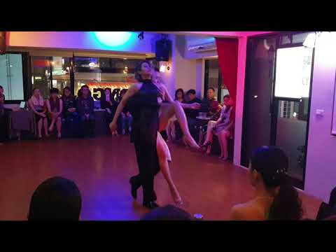  Gustavo Lin  and  Catarina Chung  are  dancing  to  the  tango  "  Gallo Ciego  "  by  Forever Tango  in  2019