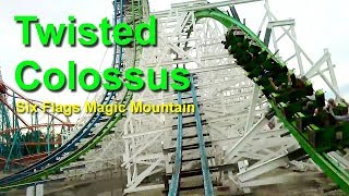 Six Flags Magic Mountain Twisted Colossus Roller Coaster On Ride Front Seat HD POV 2018