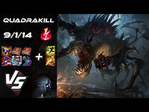 JUNGLE Fiddlesticks vs Kindred [QUADRAKILL] - NA Challenger Patch 25.24