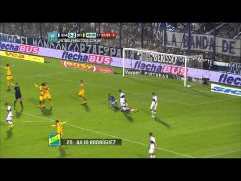 Gol de Rodríguez. Gimnasia LP 0 - Defensa 3. Fecha 7. Primera División 2014. FPT