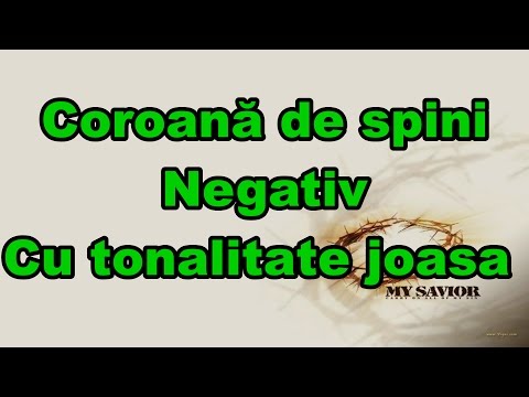Coroana de spini Negativ cu tonalitate joasa