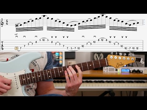Pentatonic Legato & Hybrid Picking Lesson Idea with Tab