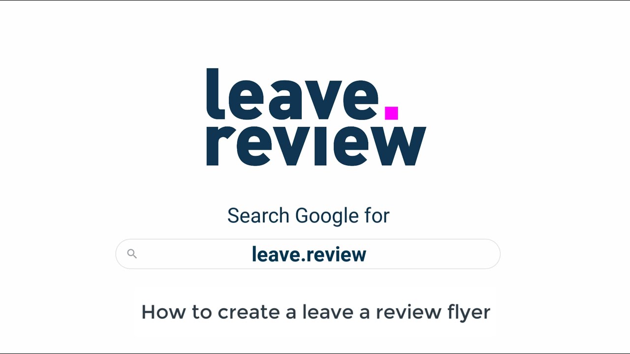 How to create a leave a review flyer / sign