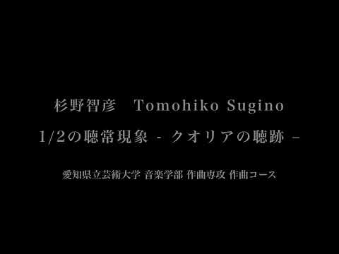 音楽応用学科 杉野智彦 - 1/2の聴常現象 - クオリアの聴跡 – 愛知県立芸術大学音楽学部作曲専攻