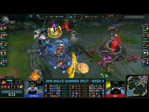 Apex vs Liquid Game 2 Highlights, NA LCS W9D2 Summer 2016 Season 6, APX vs TL G2