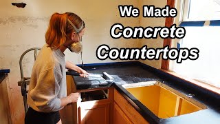 DIY Concrete Countertops! Super Cheap. Home Renovation