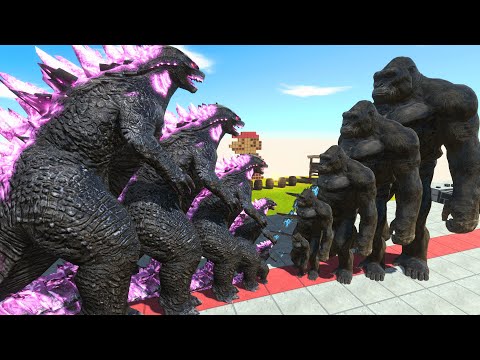 Legendary War- Growing KING KONG VS Growing GODZILLA 2014 New Empire -Animal Revolt Battle Simulator