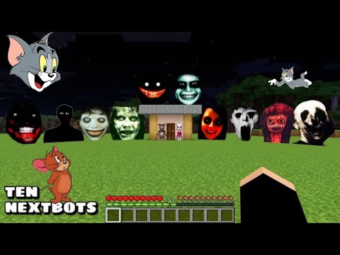 TEN NEXTBOTS AND OBUNGA FRIENDS CHASED ME in Minecraft - Gameplay -Coffin Meme
