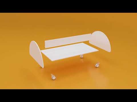 سرير هزاز بعجلات 50 × 90 سم من بيبي وين، أبيض (1030) video
