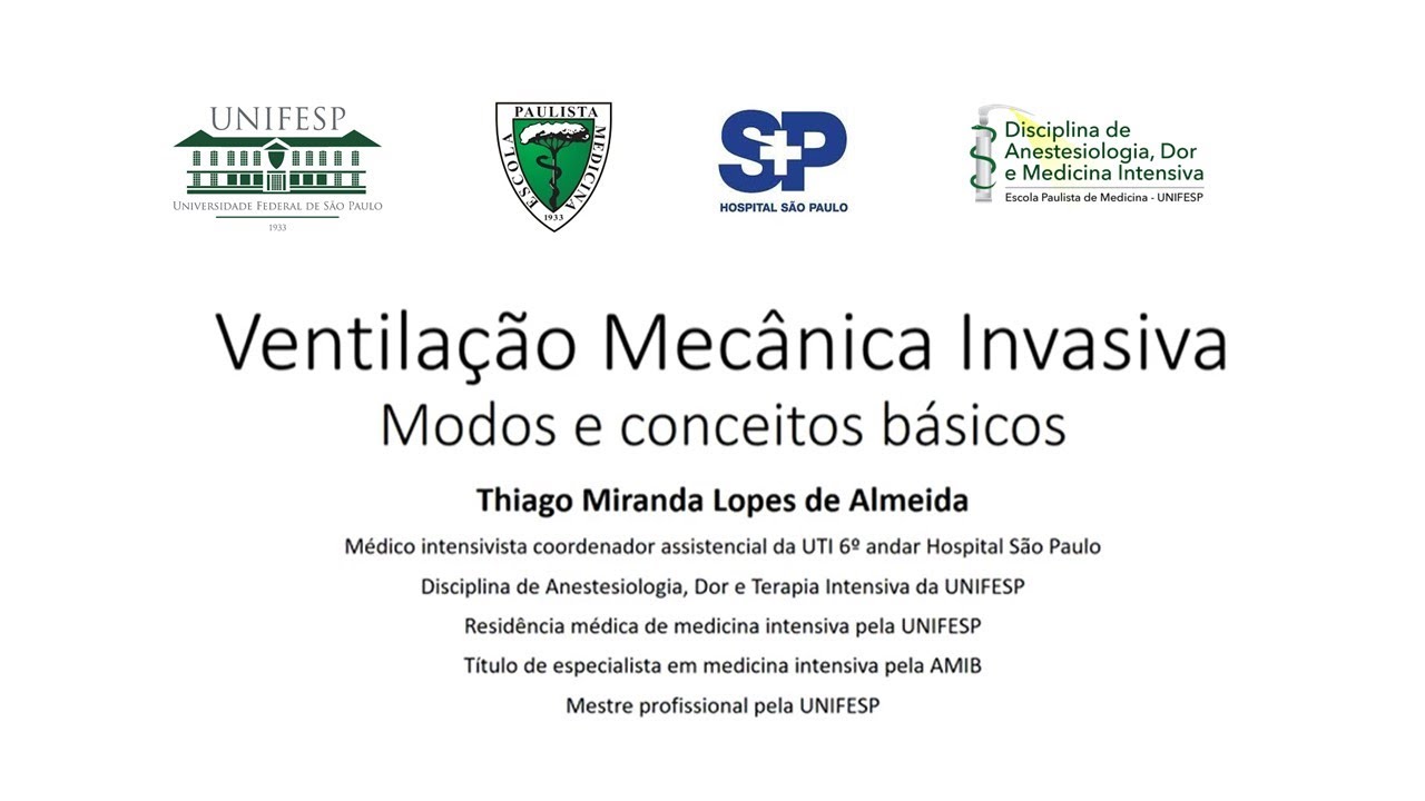 Ventilação mecânica invasiva: modos e conceitos básicos.