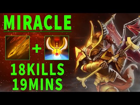 Miracle - Dota 2 Highlights - Legion Commander Mid Lane - Max Q = 18 Kills in 19 Mins