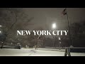 New York 2022 Snowfall Night Walking In Central Park New York City JAN 16 SUN