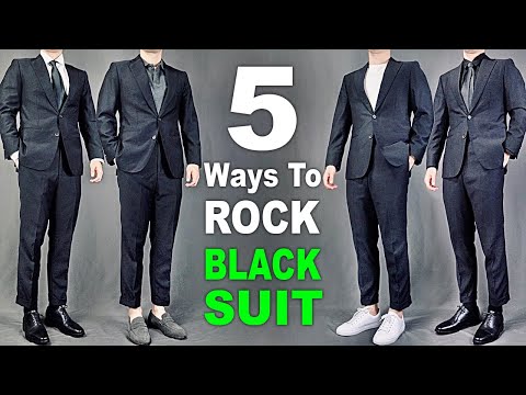 5 Ways To ROCK Black Suit | Men's Outfit Ideas