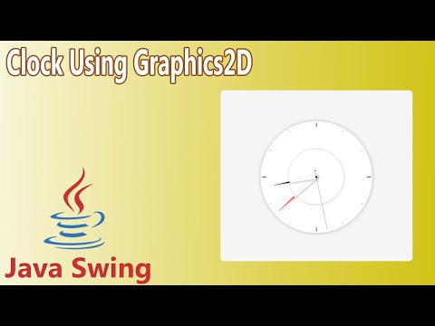 Java Swing Create Clock Using Graphics2d
