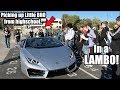 Picking Up Little Bro From High School In LAMBORGHINI